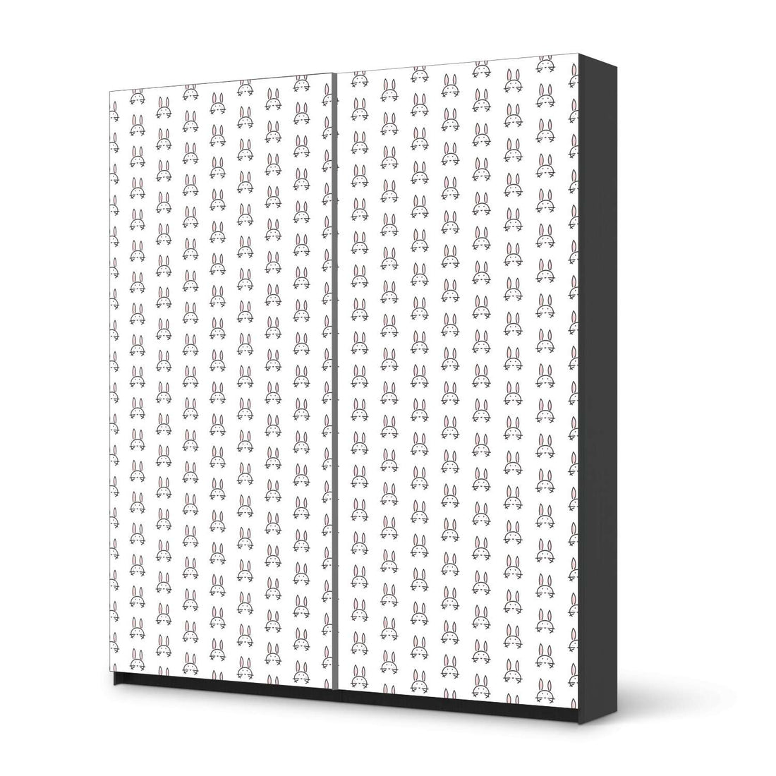 Möbelfolie IKEA Hoppel - IKEA Pax Schrank 236 cm Höhe - Schiebetür - schwarz