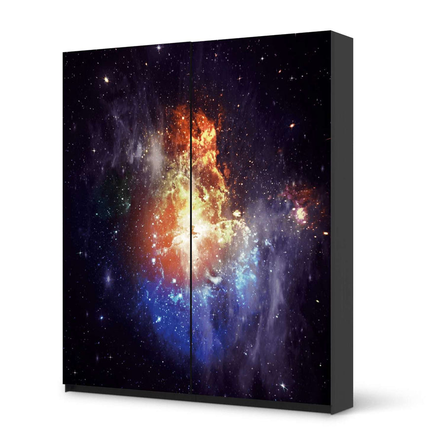 Möbelfolie IKEA Nebula - IKEA Pax Schrank 236 cm Höhe - Schiebetür - schwarz