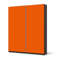 Möbelfolie IKEA Orange Dark - IKEA Pax Schrank 236 cm Höhe - Schiebetür - schwarz
