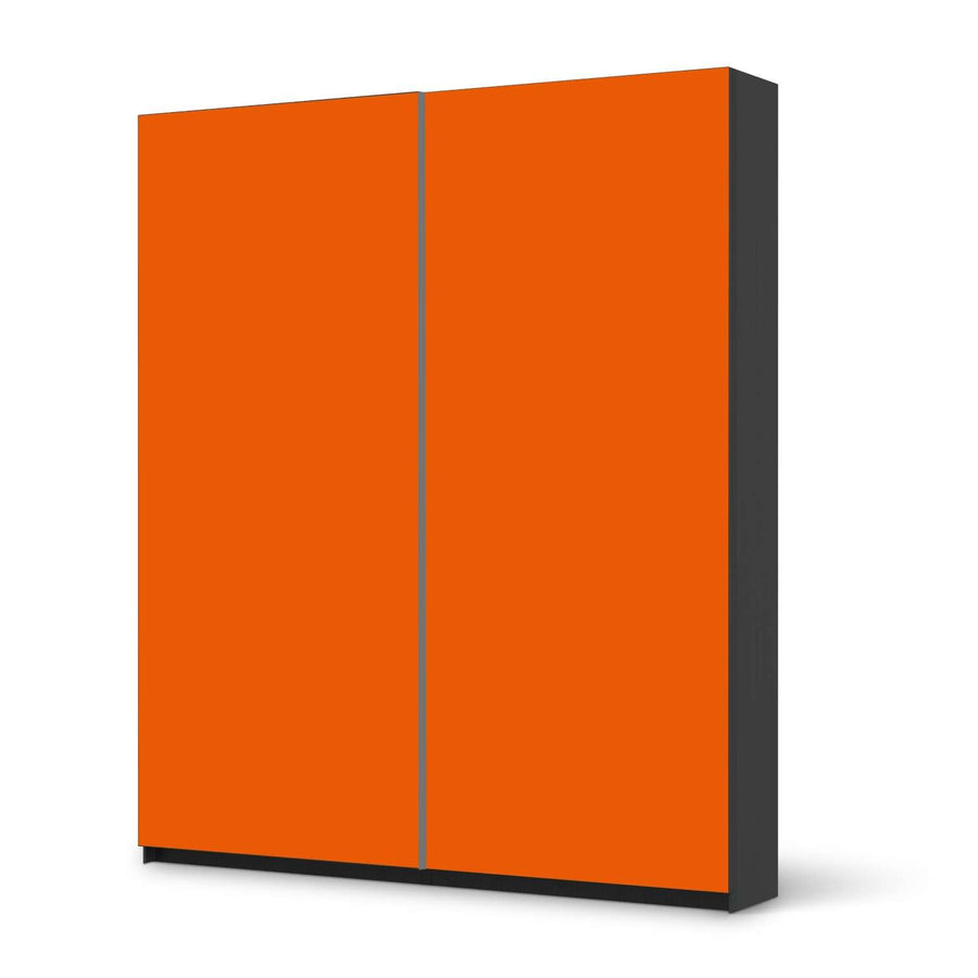Möbelfolie IKEA Orange Dark - IKEA Pax Schrank 236 cm Höhe - Schiebetür - schwarz