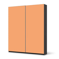 Möbelfolie IKEA Orange Light - IKEA Pax Schrank 236 cm Höhe - Schiebetür - schwarz