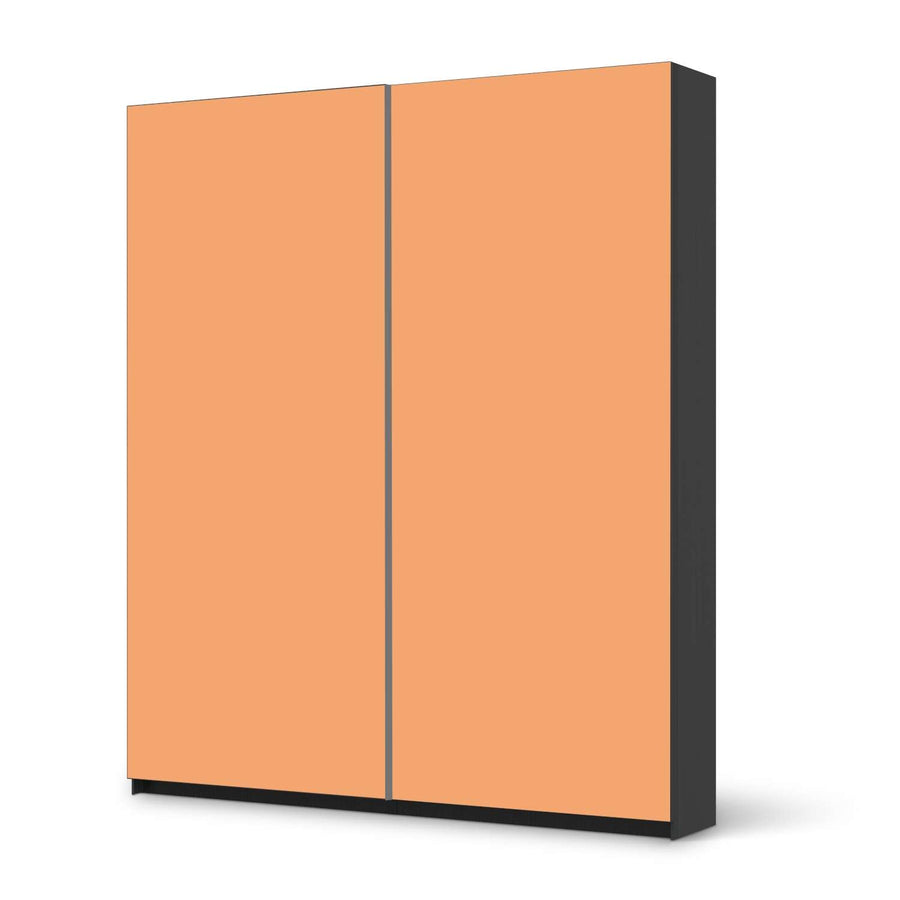 Möbelfolie IKEA Orange Light - IKEA Pax Schrank 236 cm Höhe - Schiebetür - schwarz