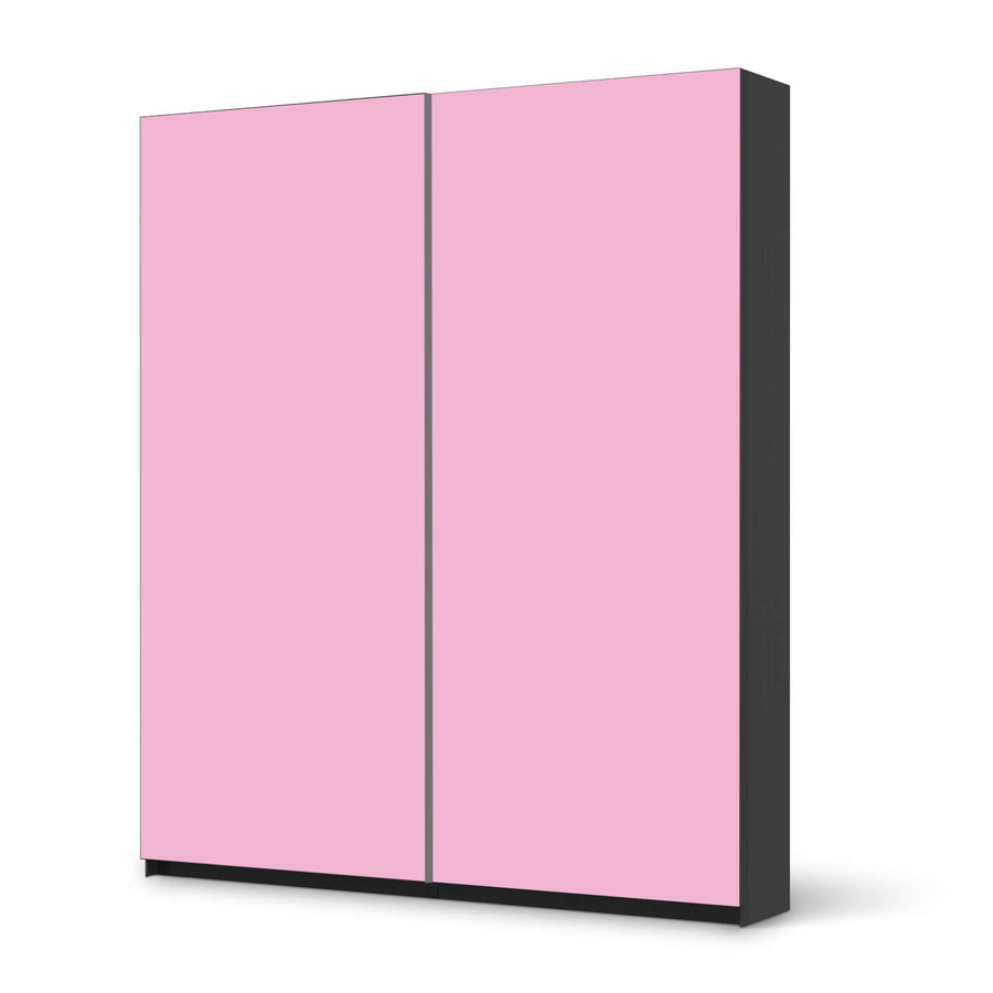 Möbelfolie IKEA Pink Light - IKEA Pax Schrank 236 cm Höhe - Schiebetür - schwarz