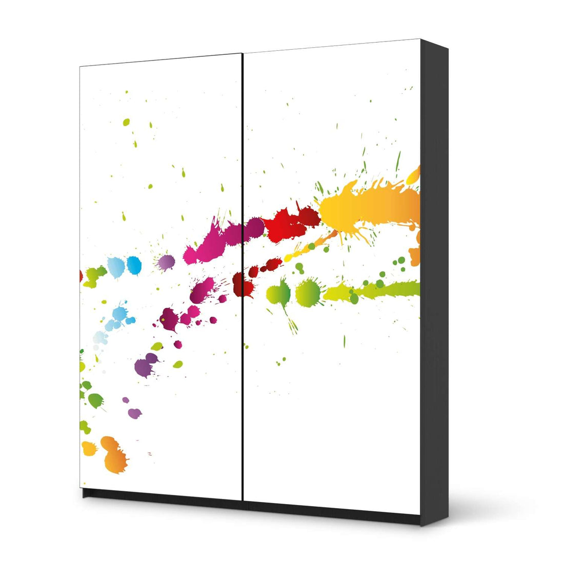 Möbelfolie IKEA Splash 2 - IKEA Pax Schrank 236 cm Höhe - Schiebetür - schwarz