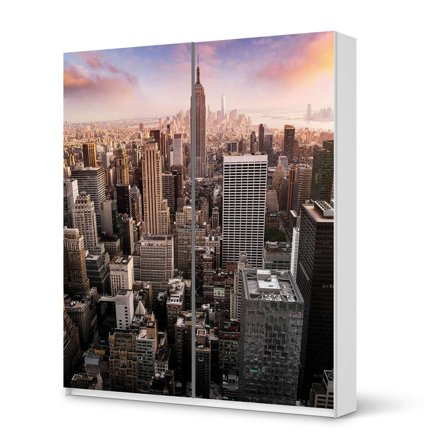 Möbelfolie IKEA Big Apple - IKEA Pax Schrank 236 cm Höhe - Schiebetür - weiss