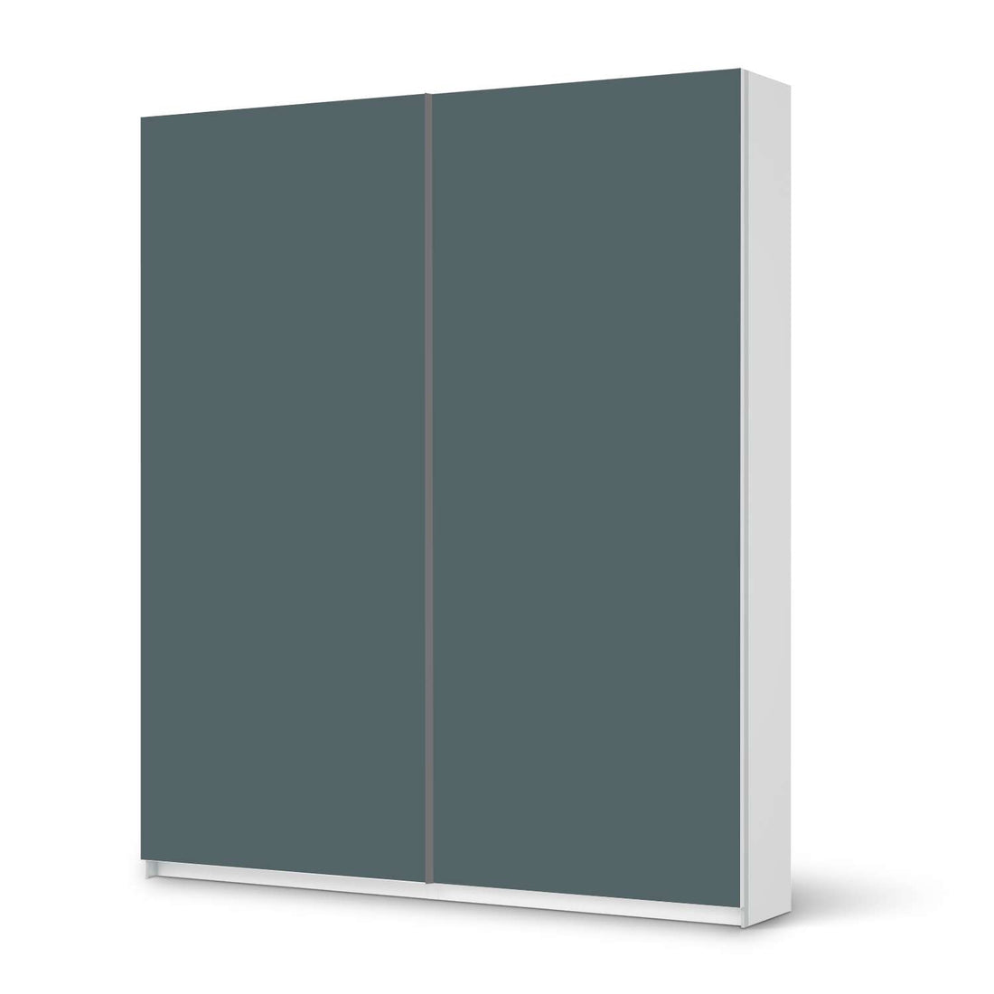 Möbelfolie IKEA Blaugrau Light - IKEA Pax Schrank 236 cm Höhe - Schiebetür - weiss