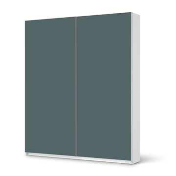 Möbelfolie IKEA Blaugrau Light - IKEA Pax Schrank 236 cm Höhe - Schiebetür - weiss