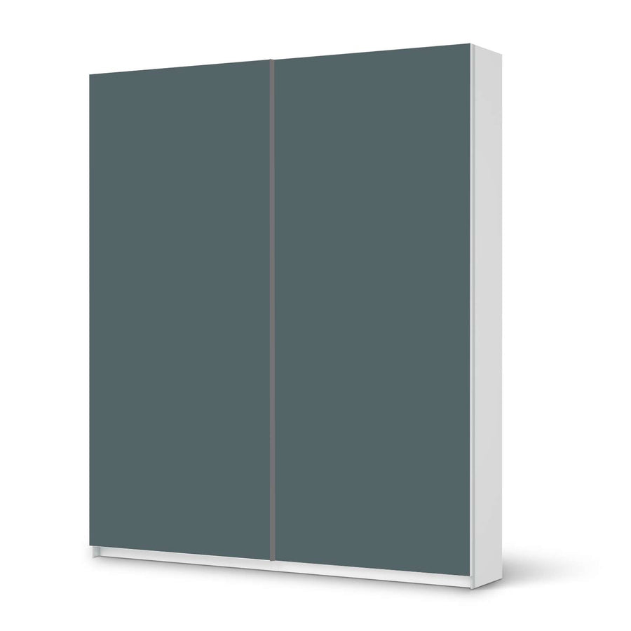 Möbelfolie IKEA Blaugrau Light - IKEA Pax Schrank 236 cm Höhe - Schiebetür - weiss