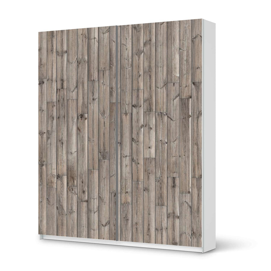 Möbelfolie IKEA Dark washed - IKEA Pax Schrank 236 cm Höhe - Schiebetür - weiss