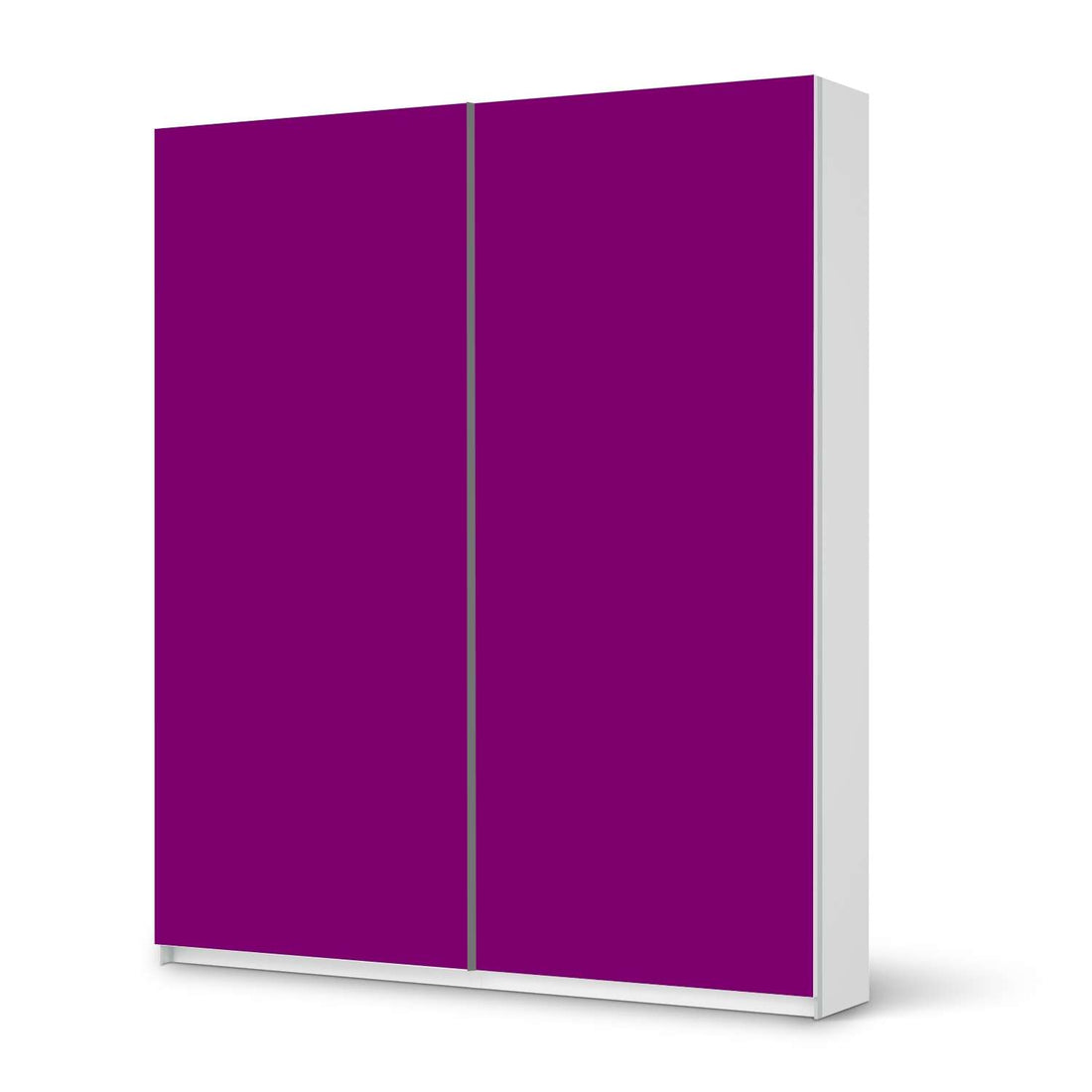 Möbelfolie IKEA Flieder Dark - IKEA Pax Schrank 236 cm Höhe - Schiebetür - weiss
