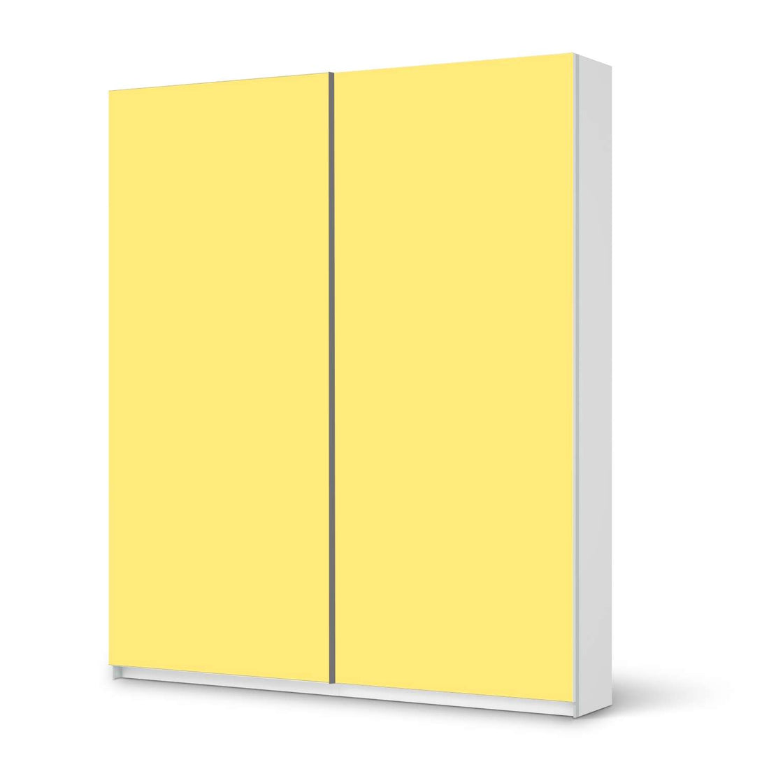 Möbelfolie IKEA Gelb Light - IKEA Pax Schrank 236 cm Höhe - Schiebetür - weiss