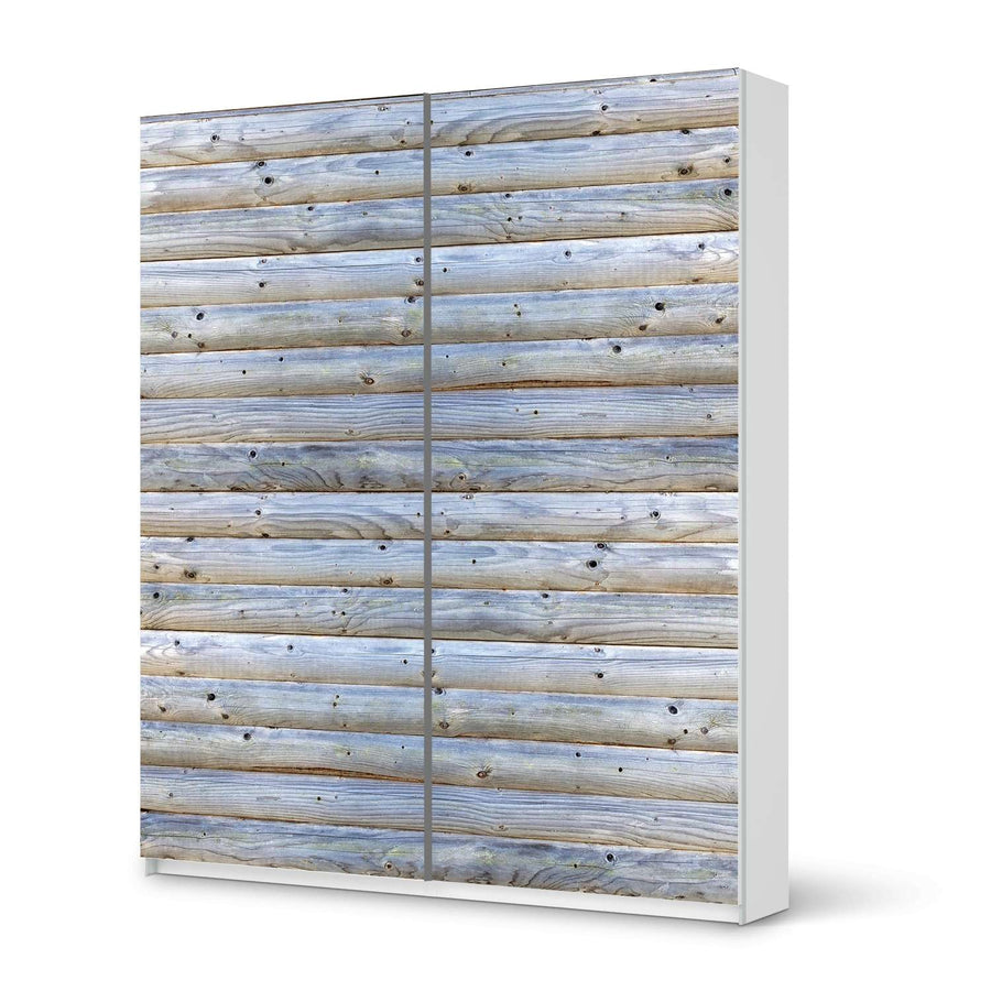 Möbelfolie IKEA Greyhound - IKEA Pax Schrank 236 cm Höhe - Schiebetür - weiss