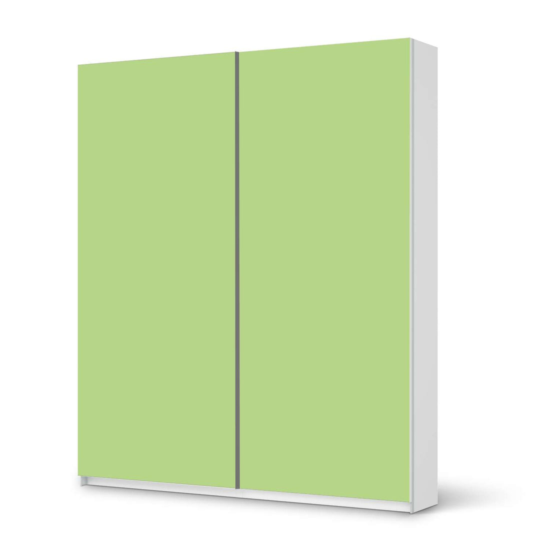 Möbelfolie IKEA Hellgrün Light - IKEA Pax Schrank 236 cm Höhe - Schiebetür - weiss