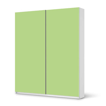 Möbelfolie IKEA Hellgrün Light - IKEA Pax Schrank 236 cm Höhe - Schiebetür - weiss