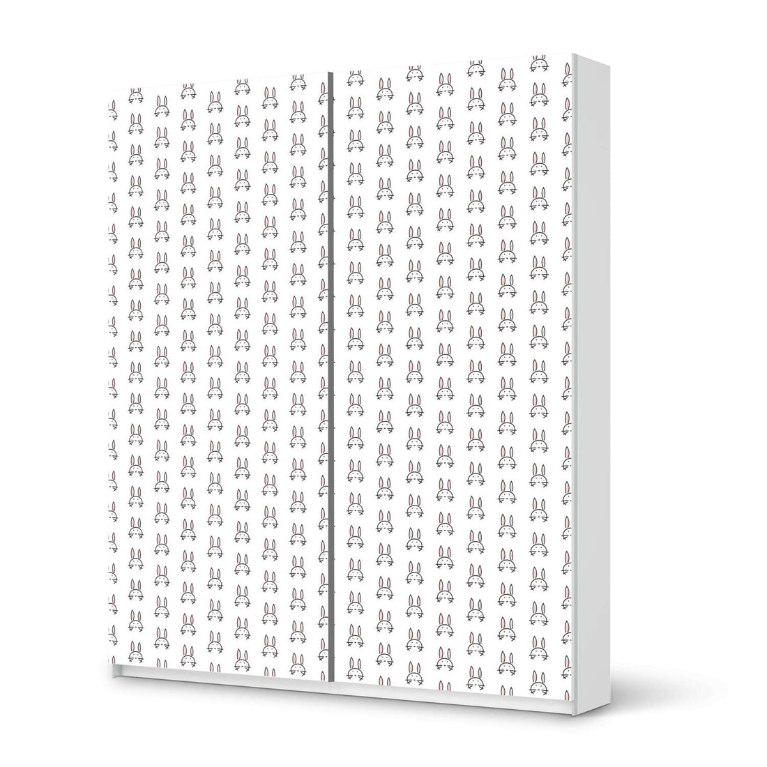 Möbelfolie IKEA Hoppel - IKEA Pax Schrank 236 cm Höhe - Schiebetür - weiss