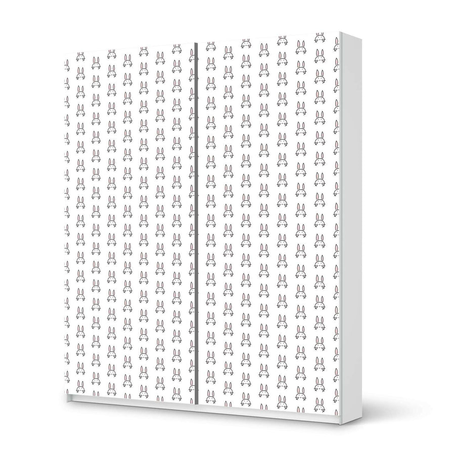 Möbelfolie IKEA Hoppel - IKEA Pax Schrank 236 cm Höhe - Schiebetür - weiss