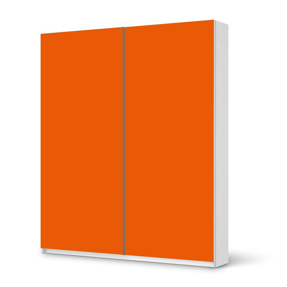 Möbelfolie IKEA Orange Dark - IKEA Pax Schrank 236 cm Höhe - Schiebetür - weiss