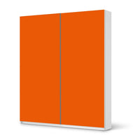 Möbelfolie IKEA Orange Dark - IKEA Pax Schrank 236 cm Höhe - Schiebetür - weiss