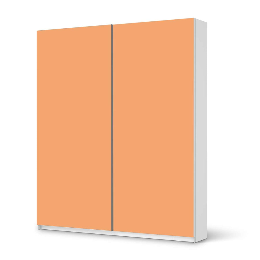 Möbelfolie IKEA Orange Light - IKEA Pax Schrank 236 cm Höhe - Schiebetür - weiss