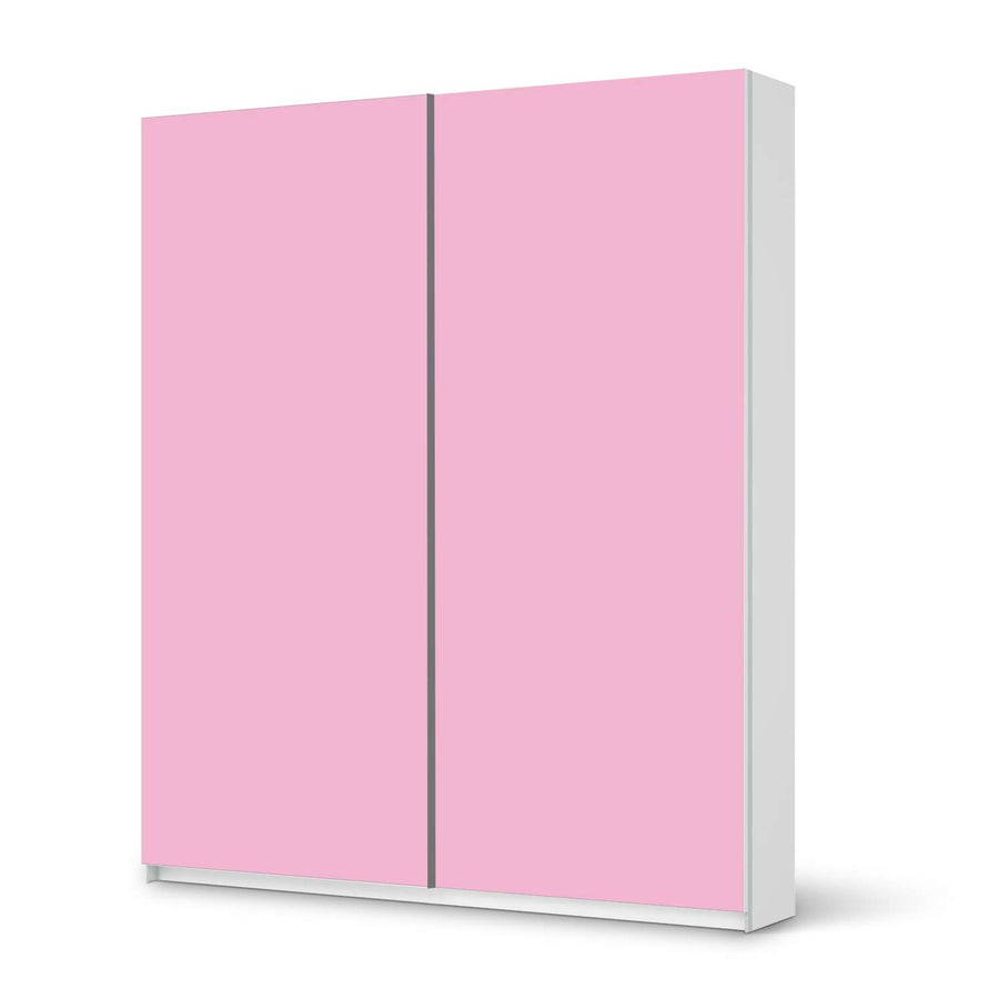 Möbelfolie IKEA Pink Light - IKEA Pax Schrank 236 cm Höhe - Schiebetür - weiss