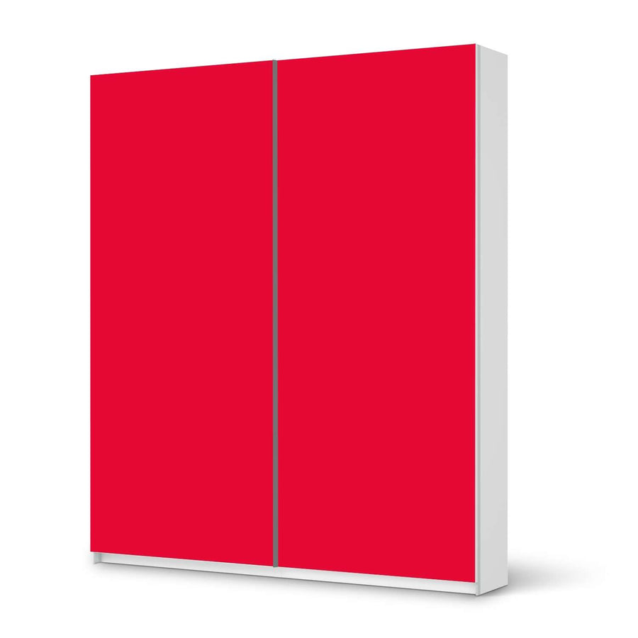 Möbelfolie IKEA Rot Light - IKEA Pax Schrank 236 cm Höhe - Schiebetür - weiss