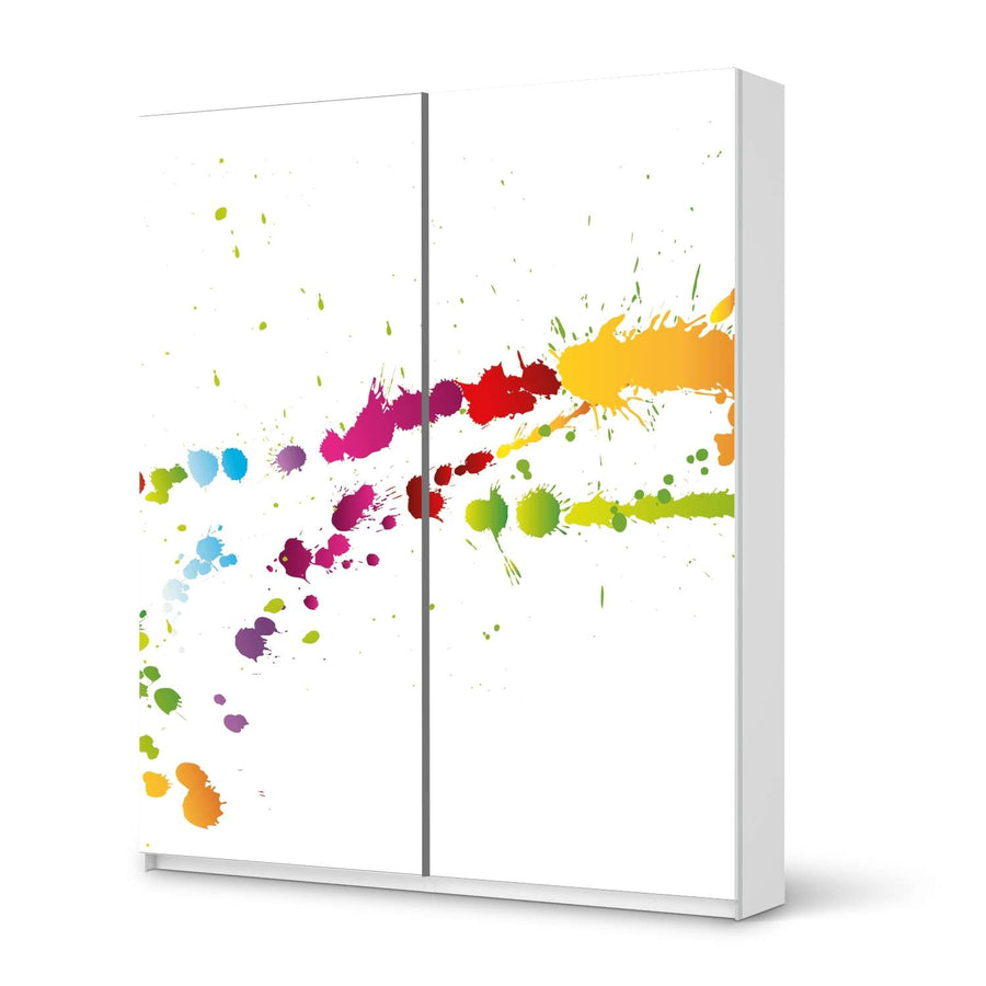 Möbelfolie IKEA Splash 2 - IKEA Pax Schrank 236 cm Höhe - Schiebetür - weiss