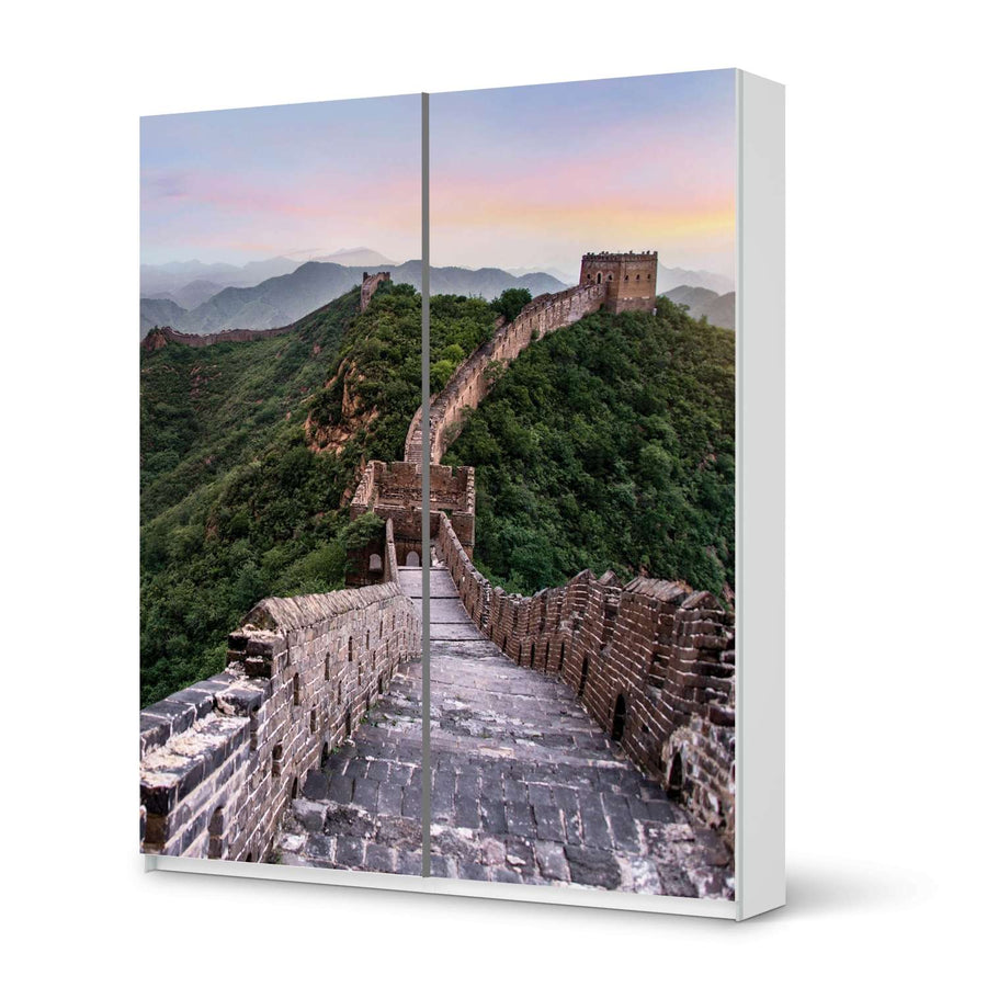 Möbelfolie IKEA The Great Wall - IKEA Pax Schrank 236 cm Höhe - Schiebetür - weiss