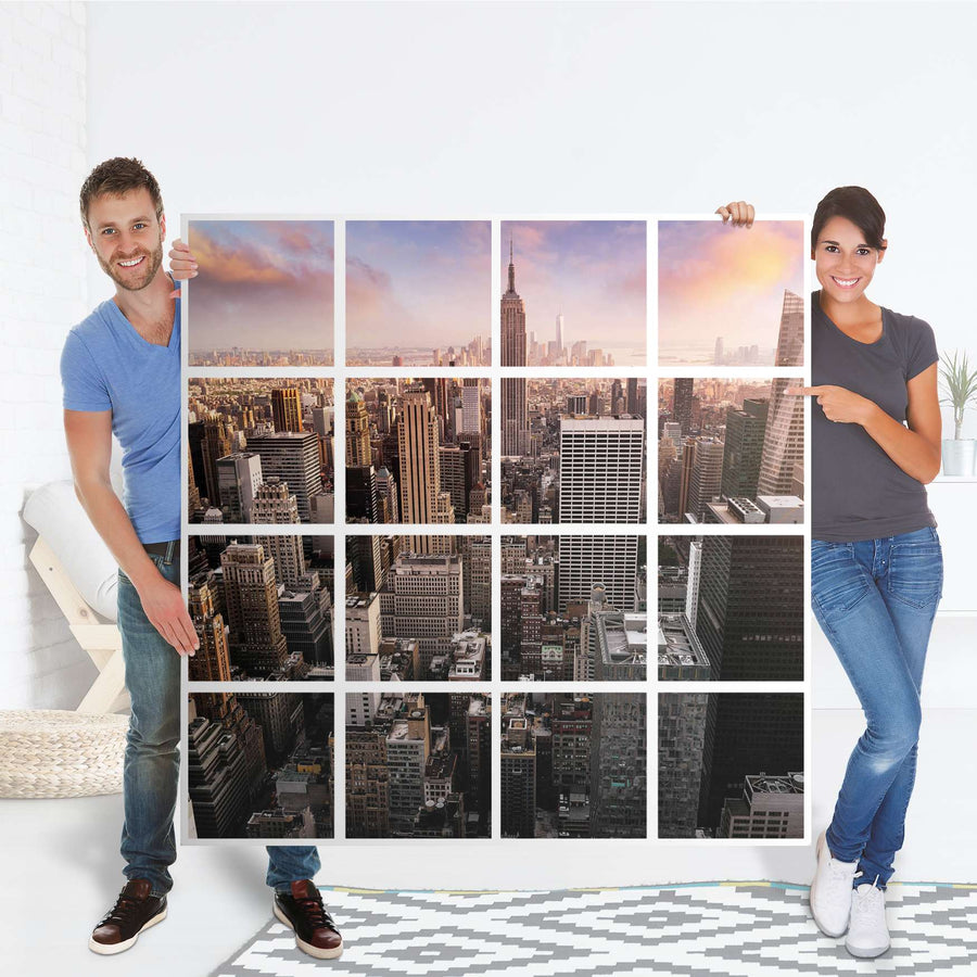 Möbelfolie Big Apple - IKEA Kallax Regal 16 Türen - Folie
