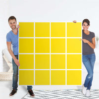 Möbelfolie Gelb Dark - IKEA Kallax Regal 16 Türen - Folie
