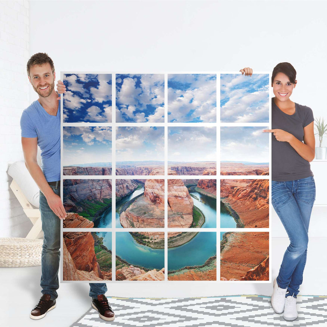 Möbelfolie Grand Canyon - IKEA Kallax Regal 16 Türen - Folie