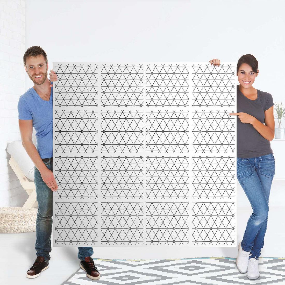 Möbelfolie Mediana - IKEA Kallax Regal 16 Türen - Folie