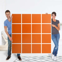 Möbelfolie Orange Dark - IKEA Kallax Regal 16 Türen - Folie