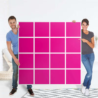 Möbelfolie Pink Dark - IKEA Kallax Regal 16 Türen - Folie