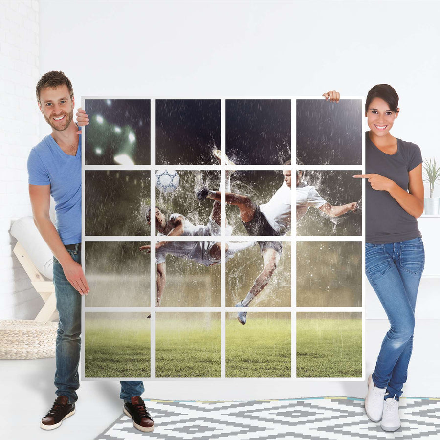 Möbelfolie Soccer - IKEA Kallax Regal 16 Türen - Folie