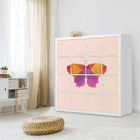 Möbelfolie Origami Butterfly - IKEA Kallax Regal 16 Türen - Kinderzimmer