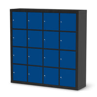 Möbelfolie Blau Dark - IKEA Kallax Regal 16 Türen - schwarz