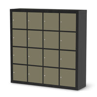 Möbelfolie Braungrau Light - IKEA Kallax Regal 16 Türen - schwarz