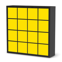 Möbelfolie Gelb Dark - IKEA Kallax Regal 16 Türen - schwarz