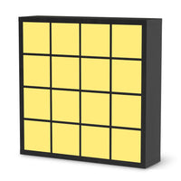 Möbelfolie Gelb Light - IKEA Kallax Regal 16 Türen - schwarz