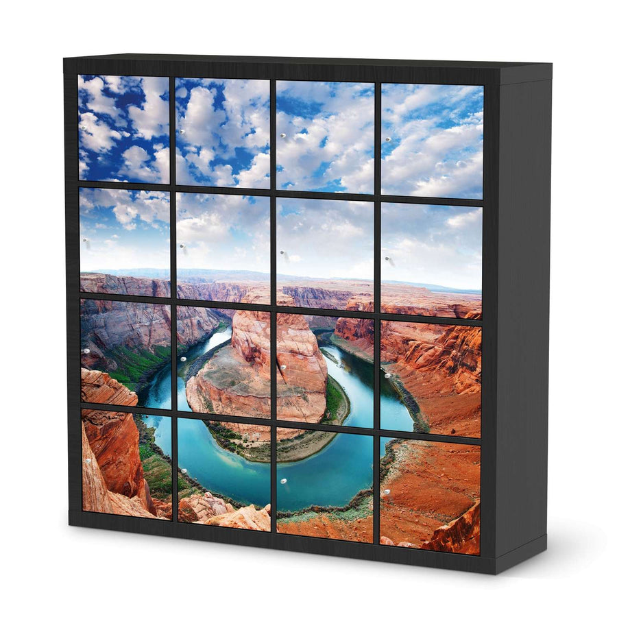 Möbelfolie Grand Canyon - IKEA Kallax Regal 16 Türen - schwarz