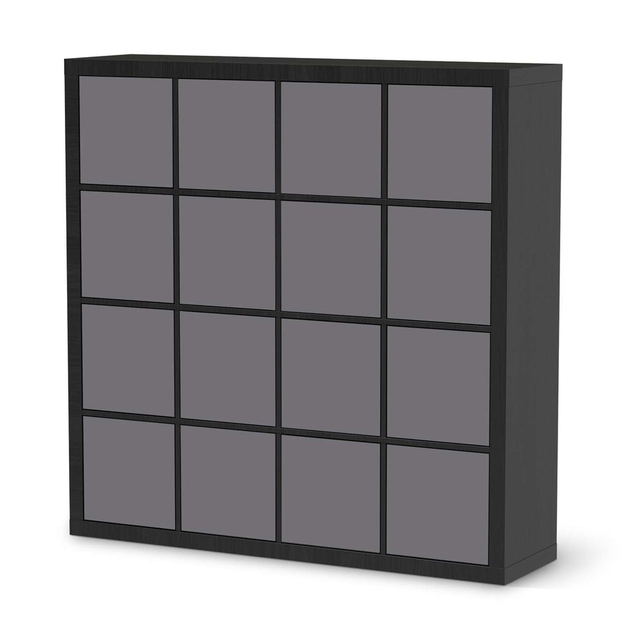Möbelfolie Grau Light - IKEA Kallax Regal 16 Türen - schwarz