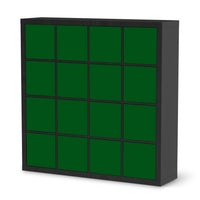 Möbelfolie Grün Dark - IKEA Kallax Regal 16 Türen - schwarz