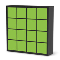 Möbelfolie Hellgrün Dark - IKEA Kallax Regal 16 Türen - schwarz