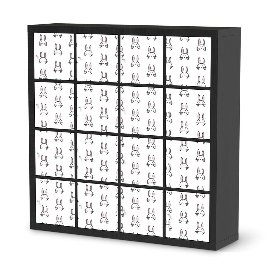 Möbelfolie Hoppel - IKEA Kallax Regal 16 Türen - schwarz