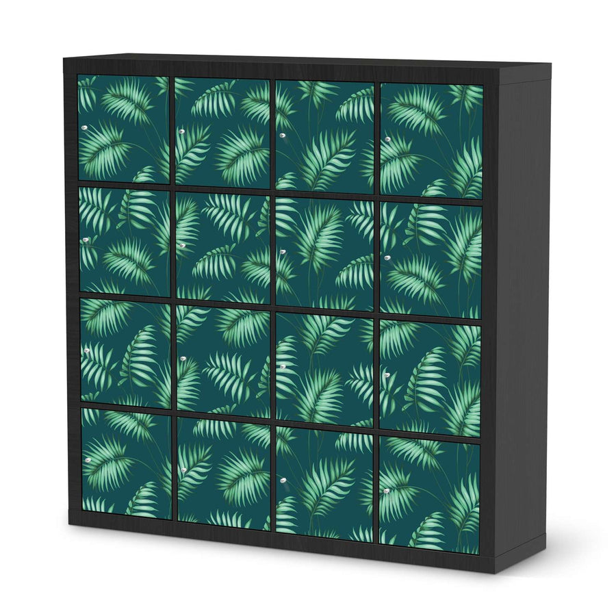 Möbelfolie Palmel No.5 - IKEA Kallax Regal 16 Türen - schwarz