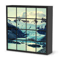 Möbelfolie Patagonia - IKEA Kallax Regal 16 Türen - schwarz