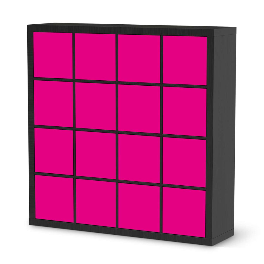 Möbelfolie Pink Dark - IKEA Kallax Regal 16 Türen - schwarz