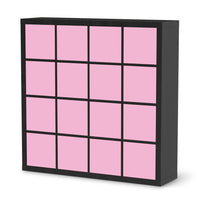 Möbelfolie Pink Light - IKEA Kallax Regal 16 Türen - schwarz