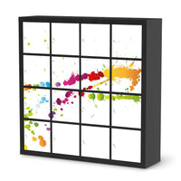 Möbelfolie Splash 2 - IKEA Kallax Regal 16 Türen - schwarz
