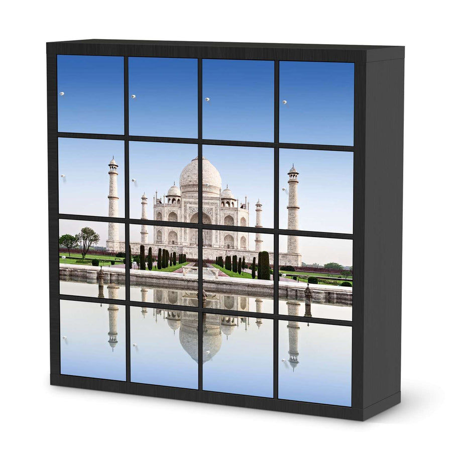 Möbelfolie Taj Mahal - IKEA Kallax Regal 16 Türen - schwarz